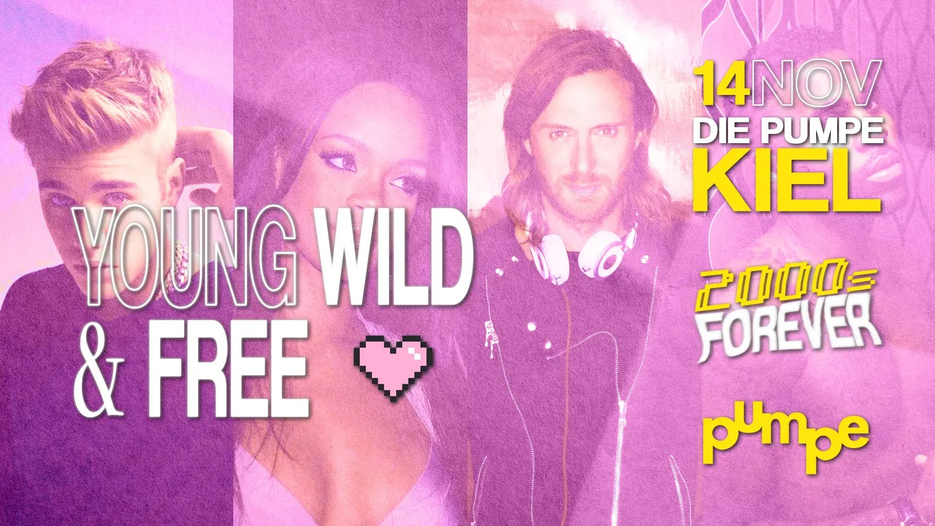Flyer der ersten Ausgabe von YOUNG WILD & FREE am 11. September 2026 im Nikki Tiger, Hamburg.